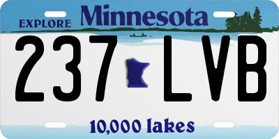 MN license plate 237LVB