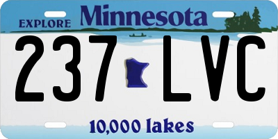 MN license plate 237LVC
