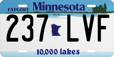 MN license plate 237LVF