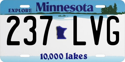 MN license plate 237LVG