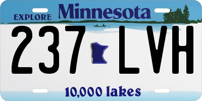 MN license plate 237LVH