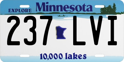 MN license plate 237LVI