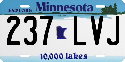 MN license plate 237LVJ