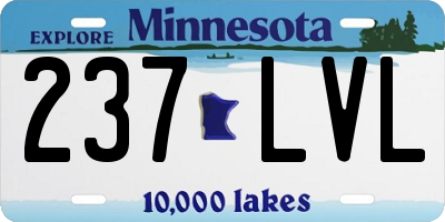 MN license plate 237LVL