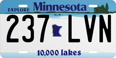 MN license plate 237LVN
