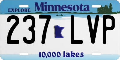 MN license plate 237LVP