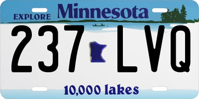 MN license plate 237LVQ