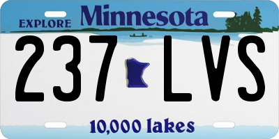 MN license plate 237LVS