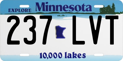 MN license plate 237LVT