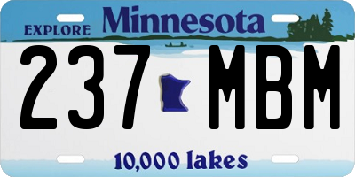 MN license plate 237MBM