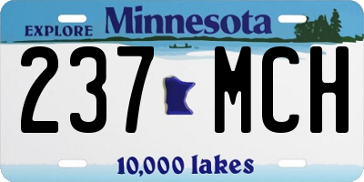 MN license plate 237MCH