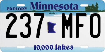 MN license plate 237MFO