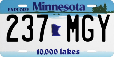 MN license plate 237MGY