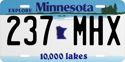 MN license plate 237MHX