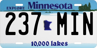 MN license plate 237MIN