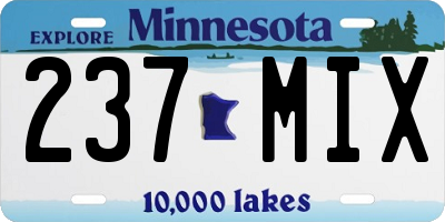 MN license plate 237MIX
