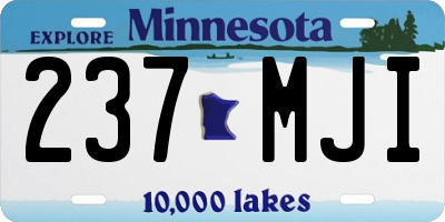 MN license plate 237MJI