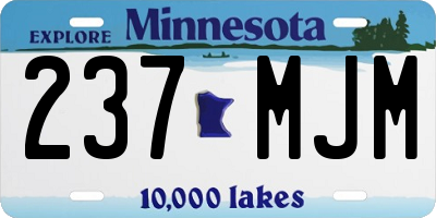 MN license plate 237MJM