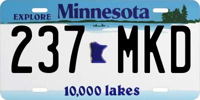 MN license plate 237MKD