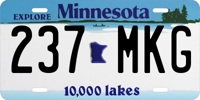 MN license plate 237MKG