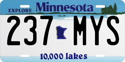 MN license plate 237MYS