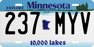 MN license plate 237MYV