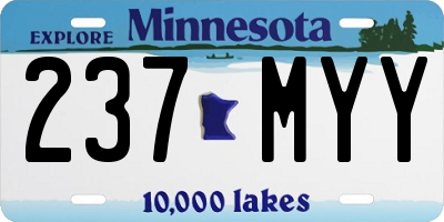 MN license plate 237MYY