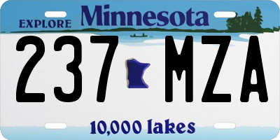 MN license plate 237MZA