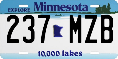 MN license plate 237MZB