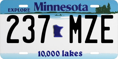 MN license plate 237MZE
