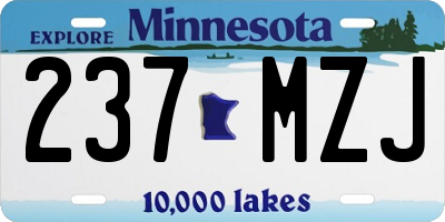 MN license plate 237MZJ