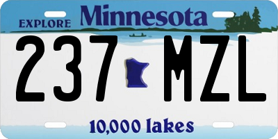 MN license plate 237MZL