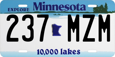MN license plate 237MZM