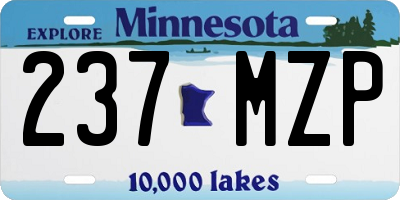 MN license plate 237MZP