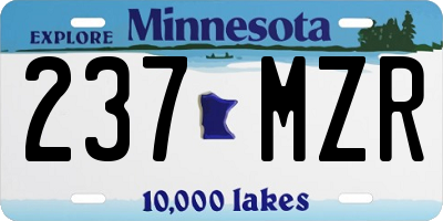MN license plate 237MZR