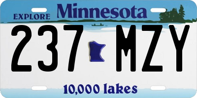 MN license plate 237MZY