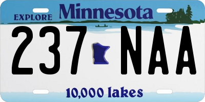 MN license plate 237NAA
