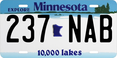 MN license plate 237NAB