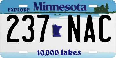 MN license plate 237NAC