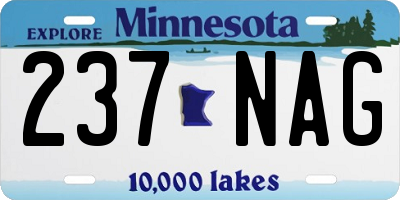 MN license plate 237NAG