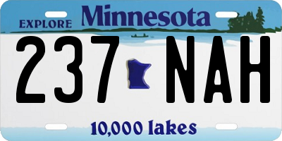 MN license plate 237NAH
