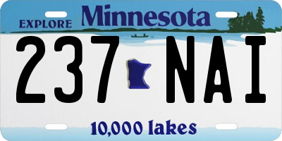 MN license plate 237NAI