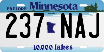 MN license plate 237NAJ