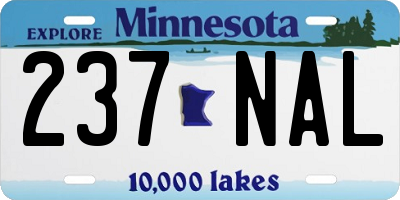 MN license plate 237NAL