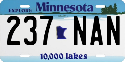 MN license plate 237NAN