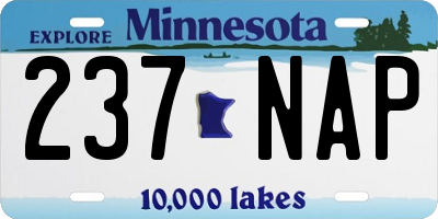 MN license plate 237NAP