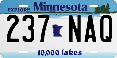 MN license plate 237NAQ
