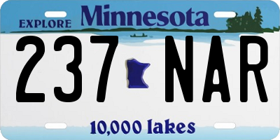 MN license plate 237NAR