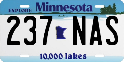 MN license plate 237NAS