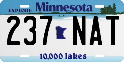 MN license plate 237NAT